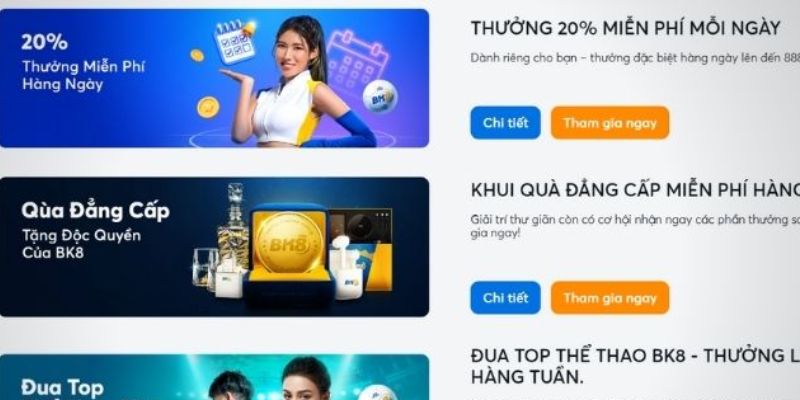 Khuyến mãi BK8 dành cho toàn thành viên 